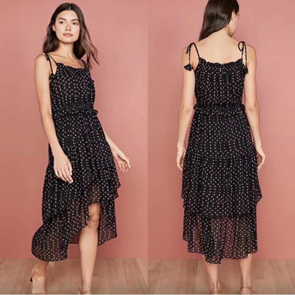 Misa Los Angeles Zakia tiered high low dress. XS